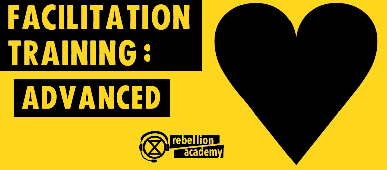 Banner saying "Facilitation Training - advanced"