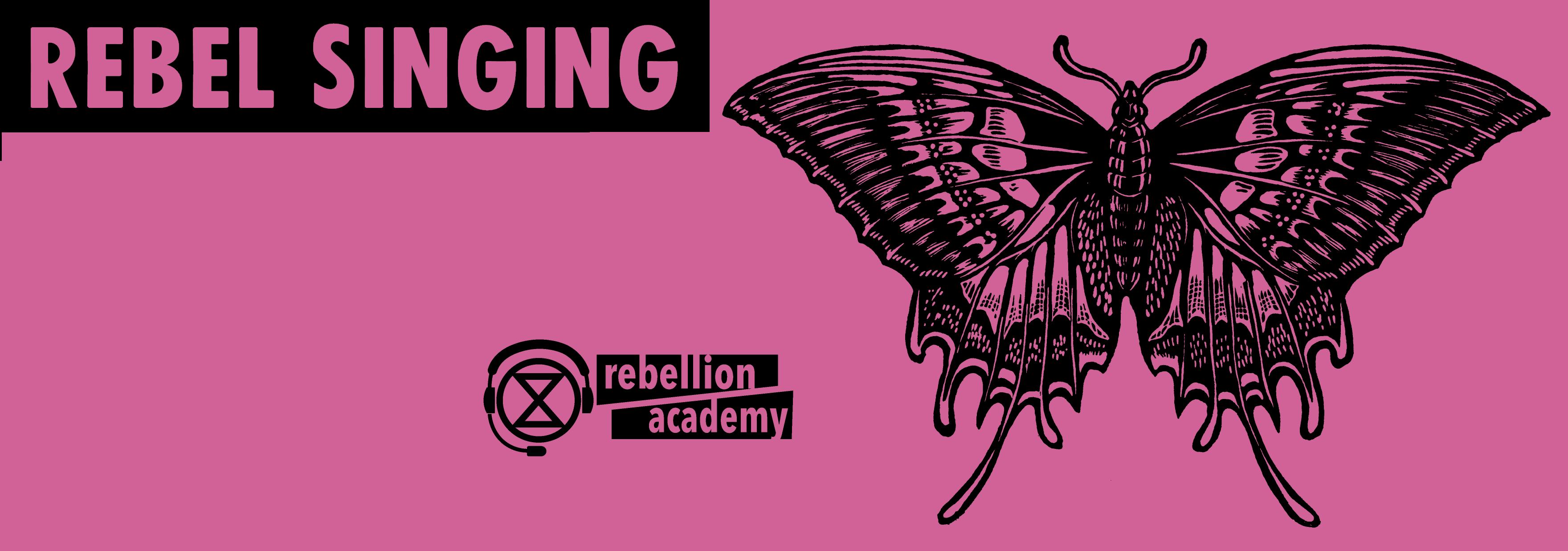 Banner image saying "rebel singing"